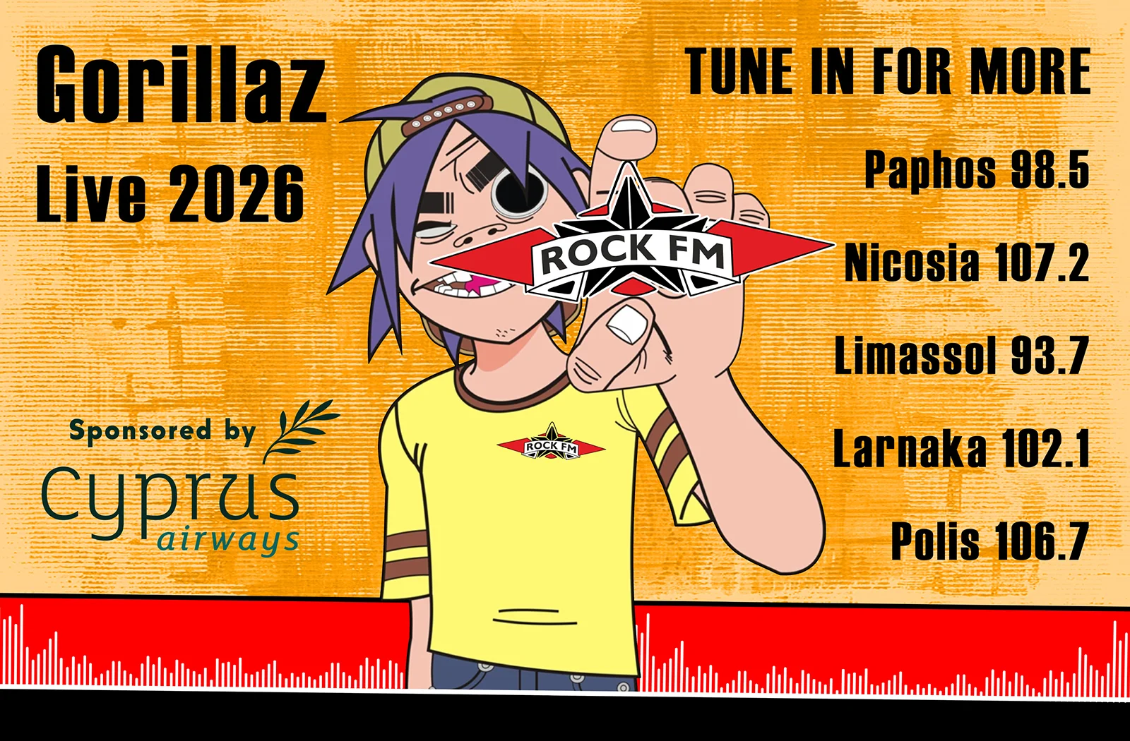 Rock FM Cyprus - Competition: Gorillaz Live Competition